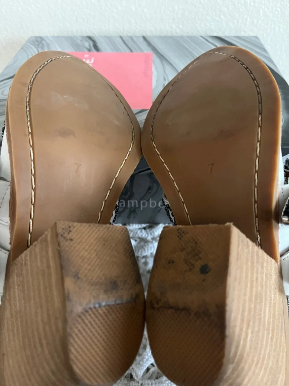 Jeffrey Campbell White Leather Buckle Western Booties with Silver Studs - Picture 3 of 7